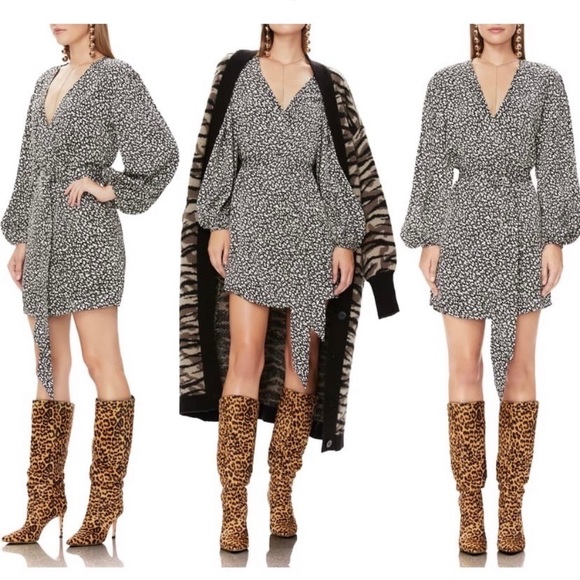 🆕 AFRM Silky Wrap Minidress Baby Daisy - Picture 2 of 8